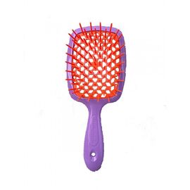 Гребінець Janeke Superbrush The Original Italian Desing фіолетовий з помаранчевим, фото 