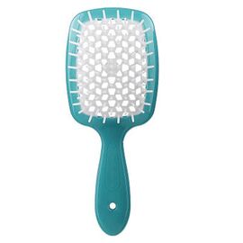 Гребінець Janeke Superbrush The Original Italian Desing бірюзовий з білим, фото 