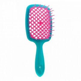 Гребінець Janeke Superbrush The Original Italian Desing бірюзовий з рожевим, фото 
