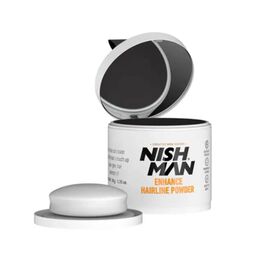 Пудра для маскування волосся Nishman Enhance Hairline Powder light brown (світло-коричнева), 10г, фото 