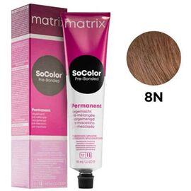 Стійка фарба для волосся Matrix SoColor Pre-Bonded 8N, Світлий Нейтральний Блондин, 90 мл, Номер краски: 8N, фото 