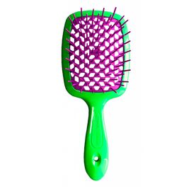 Гребінець Janeke Superbrush Original Italian Patent Small зелений з фуксією, фото 