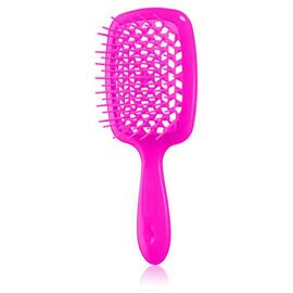 Гребінець Janeke Superbrush Original Italian Patent Small неоново-рожевий, фото 