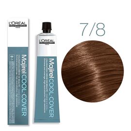 Стійка фарба для волосся L'Oreal Professionnel Majirel Cool Cover 7.8, Блондин мокко, 50 мл, Об'єм: 50 мл, Номер краски: Cool Cover 7.8, фото 