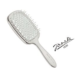 Грібенець Janeke Superbrush The Original Italian Desing срібний з білим, фото 