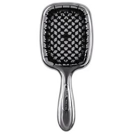 Гребінець Janeke Superbrush The Original Italian Desing срібний з чорним, фото 