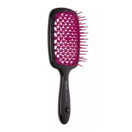 Гребінець Janeke Superbrush The Original Italian Patent чорний з рожевим, фото 