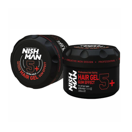 Гель для укладання волосся ультрафіксація Nishman Hair Gel +5 Gum Effect, 300 мл, фото 