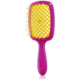 Гребінець Janeke Superbrush The Original Italian Desing рожевий з жовтим, фото 