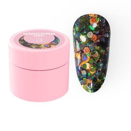 Блискітки для нігтів Luna Unicorn Gel № 3 5ml, Колекція гелів: Unicorn Gel, Номер: 3, фото 