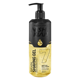 Гель для гоління Nishman Shaving Gel №7 Gold One, 400 мл, фото 