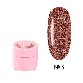 Блискітки для нігтів Platinum Gel №3 5ml, Колекція гелів: Platinum Gel, Номер: 3, фото 