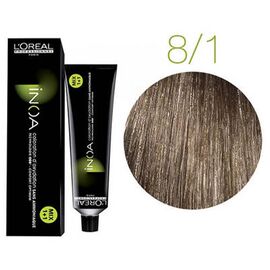Фарба без аміаку L'Oreal Professionnel Inoa 8.1, Світлий блондин попелястий, 60 мл, Номер краски: 8.1, фото 