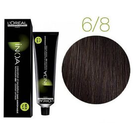 Фарба без аміаку L'Oreal Professionnel Inoa 6.8, Темний блондин мокко, 60 мл, Номер краски: 6.8, фото 