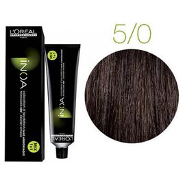 Фарба без аміаку L'Oreal Professionnel Inoa 5.0, Світлий шатен глибокий, 60 мл, Номер краски: 5.0, фото 