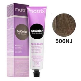 Стійка крем-фарба для волосся Matrix Socolor Beauty (Pre-Bonded Permanent) Extra Coverage 506NJ, Темний Блондин Натуральний Нефритовий, 90 мл, Номер краски: 506NJ, фото 
