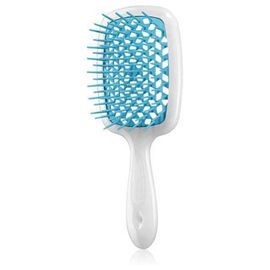 Гребінець Janeke Superbrush Original Italian Patent Small білий з блакитним, фото 