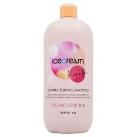 Шампунь відновлюючий з кератином Inebrya Keratin Restructuring Shampoo, 1000 мл, Об'єм: 1000 мл, фото 
