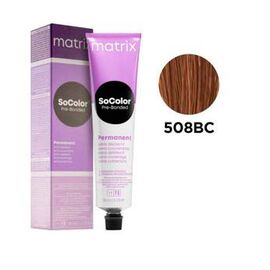 Стійка крем-фарба для волосся Matrix Socolor Beauty (Pre-Bonded Permanent) Extra Coverage 508Bc, Світлий Натуральний Коричнево-мідний, 90 мл, Номер краски: 508Bc, фото 
