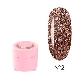 Блискітки для нігтів Platinum Gel №2 5ml, Колекція гелів: Platinum Gel, Номер: 2, фото 