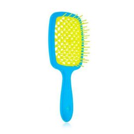 Гребінець Janeke Superbrush The Original Italian Desing блакитний з жовтим, фото 