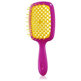 Гребінець Janeke Superbrush The Original Italian Patent Small рожевий з жовтим, фото 