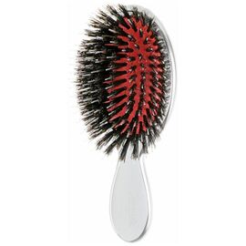 Щітка Janeke Superbrush The Original Italian Desing срібло (щетина кабан/нейлон) маленька, фото 