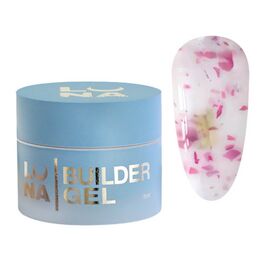 Гель для нарощування Luna  Flower Gel №1 (15ml), Об'єм: 15 мл, Колекція гелів: Flower Gel, Номер: 1, фото 