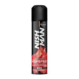 Спрей для волосся фарбуючий Nishman Hair Coloring Spray Red червоний, 150 мл, фото 