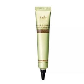 Нічна кератинова сироватка для волосся La'dor Snail Sleeping Hair Ampoule,20 мл, фото 