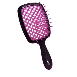 Гребінець Janeke Superbrush The Original Italian Patent чорний з фуксією, фото 