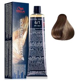 Фарба для волосся Wella Professionals Koleston Perfect ME+ Pure Naturals 6/1, Темний блонд попелястий, 60 мл, Номер краски: 6/1, фото 