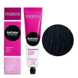 Стійка фарба для волосся Matrix SoColor Pre-Bonded 2N, Натуральний Чорний , 90 мл, Номер краски: 2N, фото 
