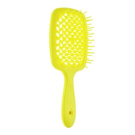 Гребінець Janeke Superbrush Original Italian Patent Small неоново-жовтий, фото 