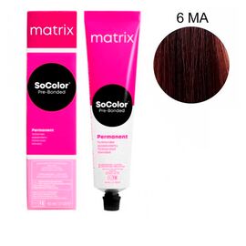 Стійка фарба для волосся Matrix SoColor Pre-Bonded 6MA, Темний Блондин Мокка Попелястий, 90 мл, Номер краски: 6MA, фото 