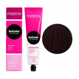 Стійка фарба для волосся Matrix SoColor Pre-Bonded 4M, Шатен Мокка, 90 мл, Номер краски: 4M, фото 