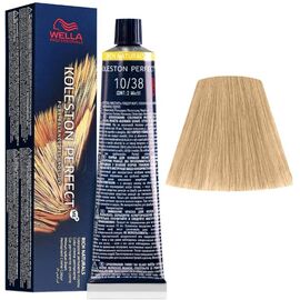 Фарба для волосся Wella Professionals Koleston Perfect ME+ Pure Naturals 10/38, Яскравий блонд золотистий  перлинний, 60 мл, Номер краски: 10/38, фото 