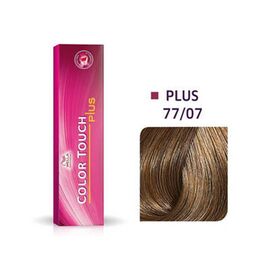 Інтенсивна тонуюча крем-фарба для волосся Wella Professionals Color Touch Plus 77/07, Блондин натурально-коричневий, 60 мл, Номер краски: 77/07, фото 