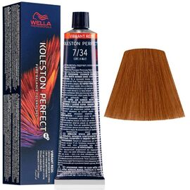 Фарба для волосся Wella Professionals Koleston Perfect ME+ Vibrant Reds 7/34, Блондин золотисто-мідний, 60 мл, Номер краски: 7/34, фото 