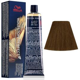 Фарба для волосся Wella Professionals Koleston Perfect ME+ Pure Naturals 6/07, Темний блонд натуральний коричневий, 60 мл, Номер краски: 6/07, фото 