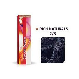 Безаміачна фарба для волосся Wella Professionals Color Touch Rich Naturals 2/8, Брюнет синьо-чорний, 60 мл, Номер краски: 2/8, фото 