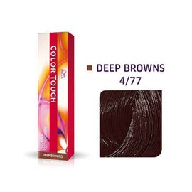 Безаміачна фарба для волосся Wella Professionals Color Touch Deep Browns 4/77, Шатен інтенсивний коричневий, 60 мл, Номер краски: 4/77, фото 