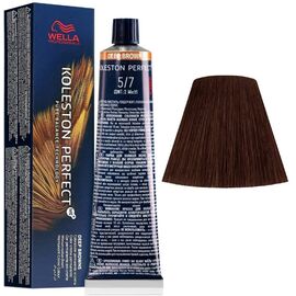 Фарба для волосся Wella Professionals Koleston Perfect ME+ Deep Brawns 5/7, Світлий шатен коричневий, 60 мл, Номер краски: 5/7, фото 