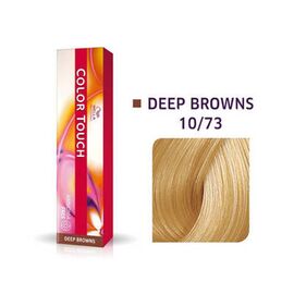 Безаміачна фарба для волосся Wella Professionals Color Touch Deep Browns 10/73,  Дуже яскравий блондин корич-золот, 60 мл, Номер краски: 10/73, фото 