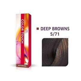 Безаміачна фарба для волосся Wella Professionals Color Touch Deep Browns 5/71, Світлий шатен коричневий попелястий , 60 мл, Номер краски: 5/71, фото 