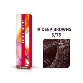 Безаміачна фарба для волосся Wella Professionals Color Touch Deep Browns 5/75, Світлий шатен коричневий-махагоновий 60 мл, Номер краски: 5/75, фото 