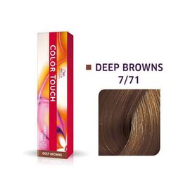Безаміачна фарба для волосся Wella Professionals Color Touch Deep Browns 7/71, Блондин  коричнево-попелястий, 60 мл, Номер краски: 7/71, фото 