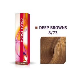 Безаміачна фарба для волосся Wella Professionals Color Touch Deep Browns 8/73,Світлий бондин  коричнево-золотистий, 60 мл, Номер краски: 8/73, фото 