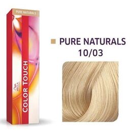 Безаміачна фарба для волосся Wella Professionals Color Touch Rich Naturals 10/03, Дуже яскравий блонд натуральний золототистий, 60 мл, Номер краски: 10/03, фото 