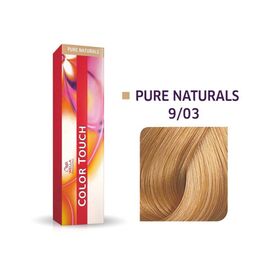 Безаміачна фарба для волосся Wella Professionals Color Touch Rich Naturals 9/03, Дуже світлий блондин натурально-золотистий, 60 мл, Номер краски: 9/03, фото 